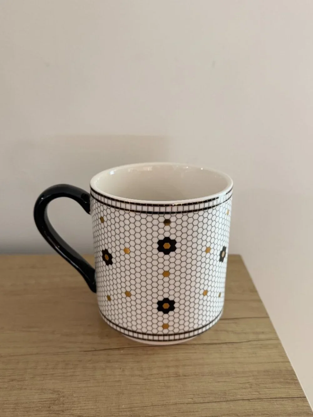 anthropologie | Bistro Tile Stoneware Mug: Monogram Edition A